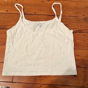 White Tank Top with Braided Straps